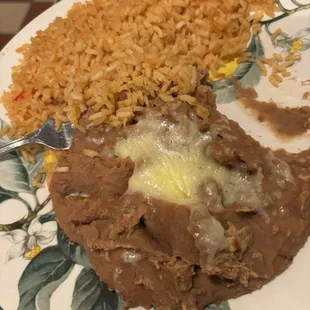 Spanish Rice n refried beans