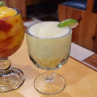 Sunrise Margarita and pineapple margarita