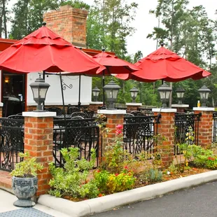 Patio seating available.