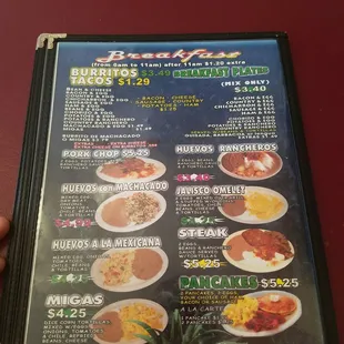 a menu for a mexican restaurant