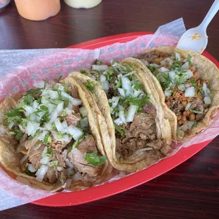 Left to right: carnitas, asada, campechano. All were delicious but carnitas was the star.