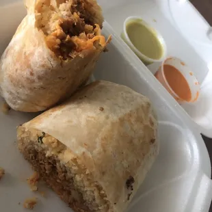 Pictured w/ the salsa. Both spicy and delicious.