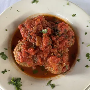 Meatball arrabiata.
