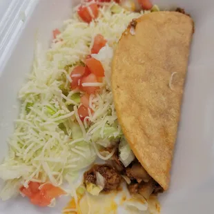 Crunchy beef taco delicious nice little snack