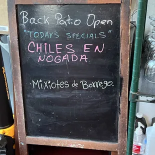 Back patio was open!