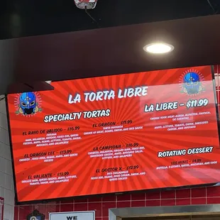 Torta Menu