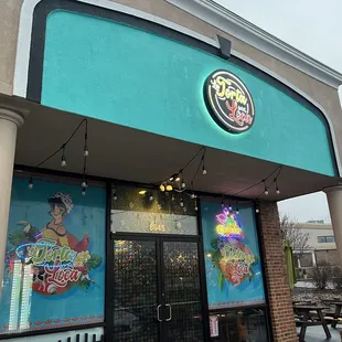 the front of the restaurant