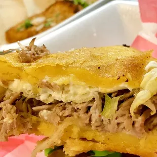 The Inside of the Carnitas Quesadilla