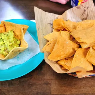 Guacamole and chips