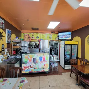 the interior of a restaurant