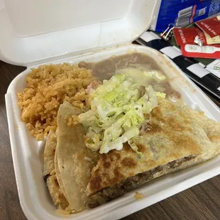 my carne asada quesadilla! too greasy