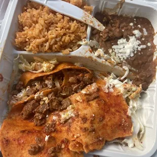 Enchila de carne asada