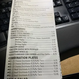 Their combination plates. C1 for $6.25.