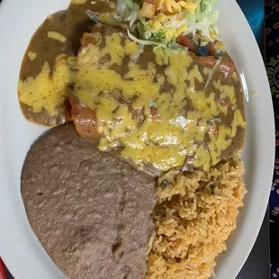 Cheese enchiladas plate.