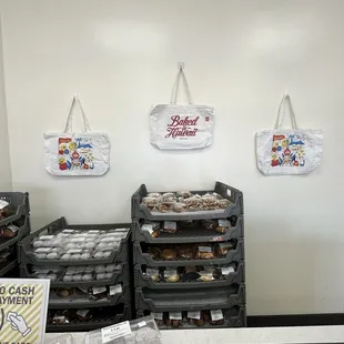 The bags are wall art