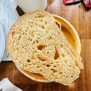Cheese crisp came with the soup