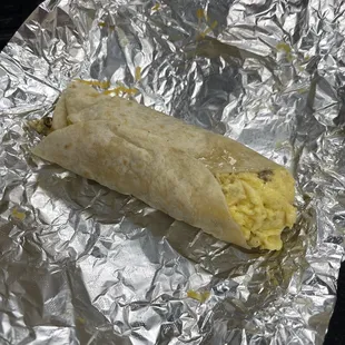 Bacon egg and cheese taco