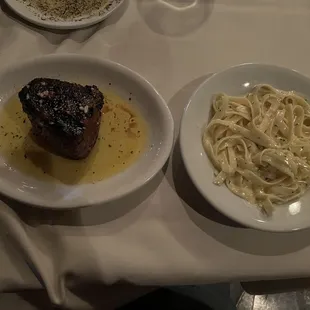 12oz filet with Alfredo