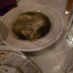 Dipping oil for the bread.