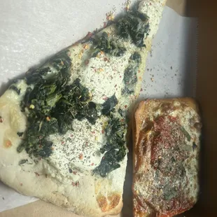 Spinach and Artichoke Alfredo Pizza and Margharita Pizza