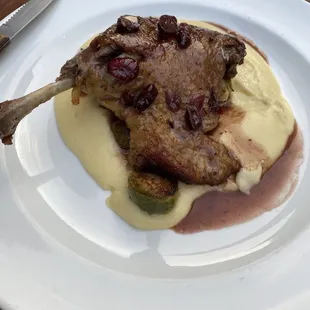 Duck leg with mash