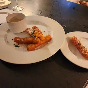 Polenta Sticks with yummy dipping sauce