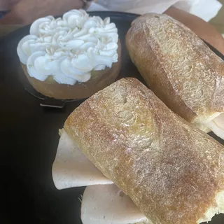 Turkey and Butter French Baguette Sandwich