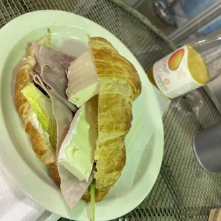 Ham and Cheese Croissant Sandwich
