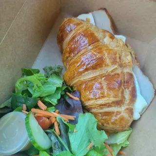 Turkey and Cheese Croissant Sandwich