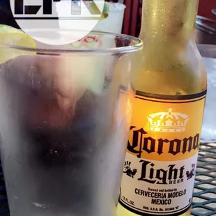 a cold beverage and a cold beverage