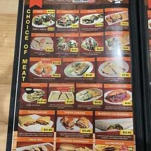 Tacos, tortas, burritos, quesadillas, pupusas