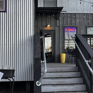Enter here (not the other doors)