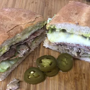 a cut in half sandwich