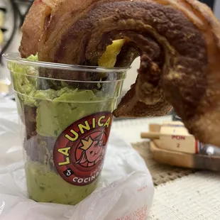 Chicharron with Guacamole