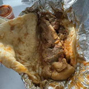 Chicharron ranchero taco