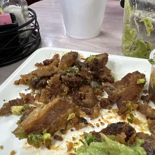 Crumbs of chicharrón