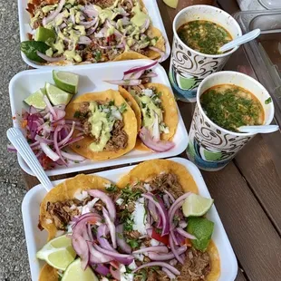 Birria tacos and consume