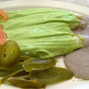 a plate of mexican food