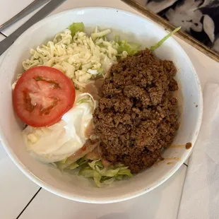 Taco salad bowl