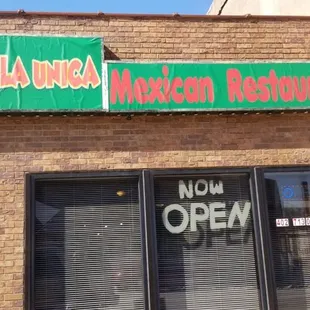 the front of the restaurant