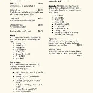 Our Gluten Friendly Menu Page 2