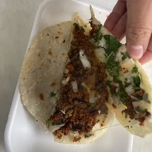 Mulita of asada with chorizo!!