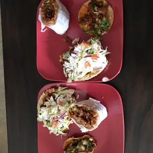 Half Burrito al pastor , taco al pastor, and last but not least half a hurrache al pastor!!!