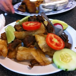 a plate of food on a table