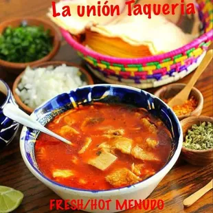 They have menudo on the weekends