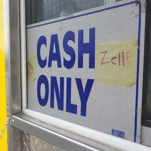 Cash or Zelle only