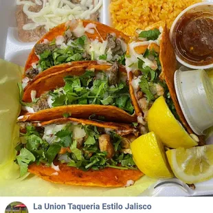 These are regular tacos
