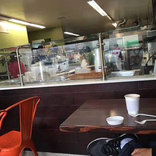 Inside the restaurant