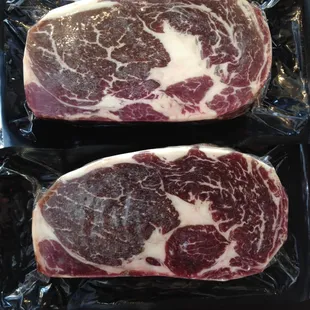 These Top Tier Choice Ribeyes look picture perfect. Taste even better. Aged 40 days.