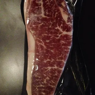 No doubt - this marbling can only be USDA Prime. Can you find this ANYWHERE else? Aged 40 days.